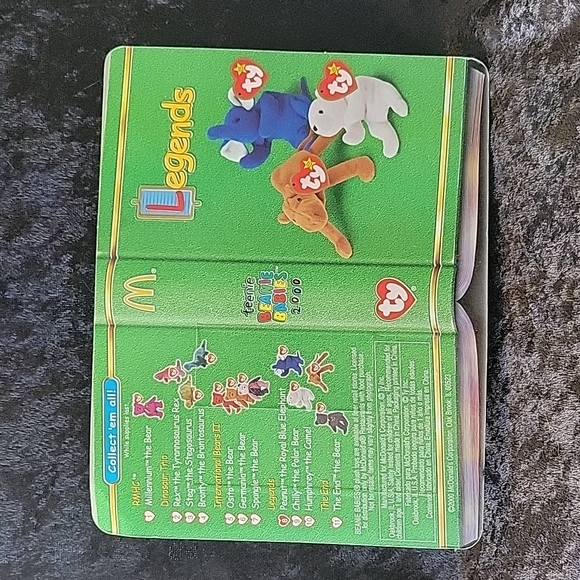 TY 2000 McDonald's Teenie Beanie Legends Peanut the Royal Blue Elephant - Picture 4 of 6